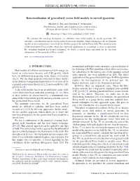 Renormalization of Generalized Vector Field Models in Curved Spacetime