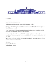 Student Handbook 2019-20 to the Parents/Guardians and Learners Of