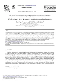 Wireless Body Area Networks