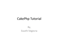 Cakephp Tutorial[PDF]