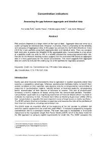 Concentration Indicators: Assessing the Gap Between Aggregatre and Detailed Data