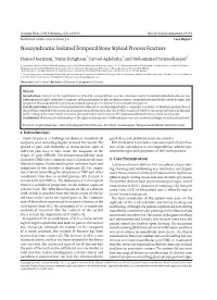 Nonsyndromic Isolated Temporal Bone Styloid Process Fracture