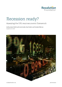 Recession Ready?: Assessing the UK's Macroeconomic Framework
