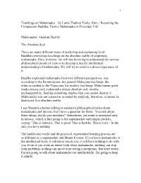 Teachings on Mahamudra – by Lama Thubten Yeshe, From,' Becoming the Compassion Buddha; Tantric Mahamudra in Everyday Life'