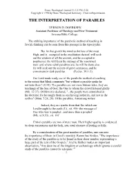 The Interpretation of Parables