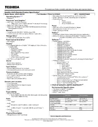 U925t-S2100 Part Number