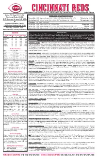 06-22-2010 Cincinnati Game Notes