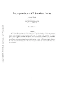 Baryogenesis in a CP Invariant Theory That Utilizes the Stochastic Movement of Light ﬁelds During Inﬂation
