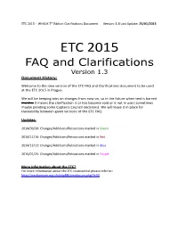ETC 2015 - WH40K 7Th Edition Clarifications Document Version: 1.3 Last Update: 25/01/2015