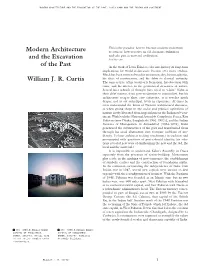Modern Architecture and the Excavation of the Past William J. R