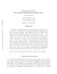 Rotation Velocities of Red and Blue Field Horizontal-Branch Stars