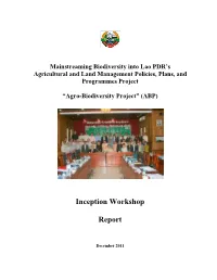 ABP Inception Workshop Report November 2011