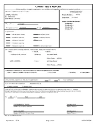 Committee's Report