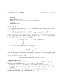 Hamiltonian Group Actions Today's Plan: • O(L) (Bundle Over CP 1