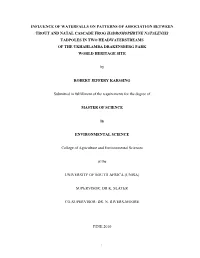 Influence of Waterfalls on Patterns of Association