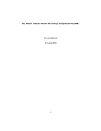 Old, Middle, and Early Modern Morphology and Syntax Through Texts