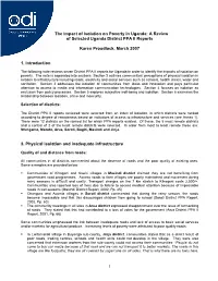 The Impact of Isolation on Poverty in Uganda: a Review of Selected Uganda District PPA II Reports