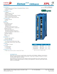 Xenus XPL Datasheet