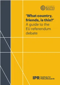 A Guide to the EU Referendum Debate