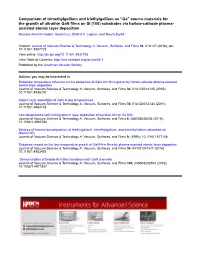 Comparison of Trimethylgallium and Triethylgallium As “Ga” Source