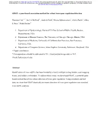 GBAT: a Gene-Based Association Method for Robust Trans-Gene Regulation Detection