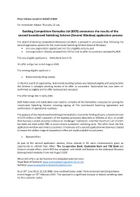 Incentivised Switching Scheme (Second Window) Application Process