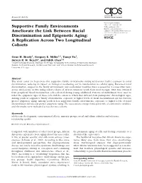 Supportive Family Environments Ameliorate the Link Between Racial