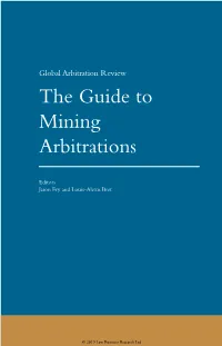 The Guide to Mining Arbitrations
