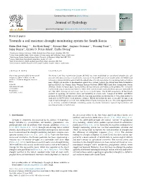 Towards a Soil Moisture Drought Monitoring System for South Korea