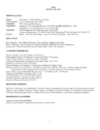 1 Vita Peter J. Stang Personal Data