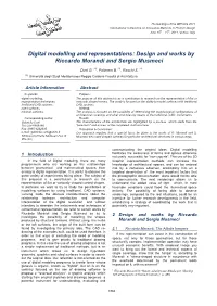 Digital Modelling and Representations: Design and Works by Riccardo Morandi and Sergio Musmeci