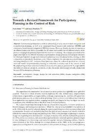 Towards a Revised Framework for Participatory Planning in the Context of Risk