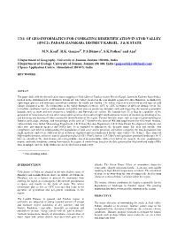 Use of Geo-Informatics for Combating Desertification in Stod Valley (1F4c2), Padam (Zanskar), District Kargil, J & K State