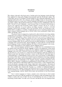 8 Introduction Lily Kahn This Volume Is Devoted to the Diverse Array Of