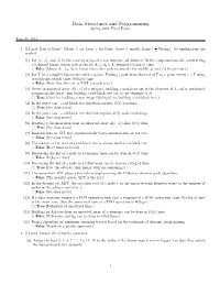 Data Structures and Programming Spring 2016, Final Exam