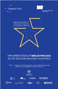 Implementation of Berlin Process in the Western Balkans Countries