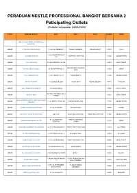Paticipating Outlets (Outlets List Update: 24/08/2020)