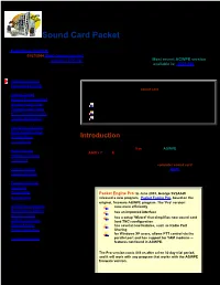Sound Card Packet