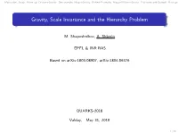 Gravity, Scale Invariance and the Hierarchy Problem