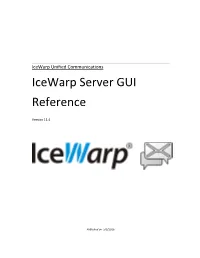 Icewarp Server GUI Reference