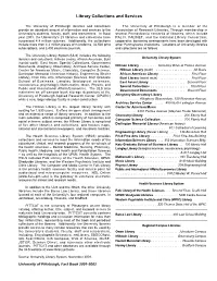 Library Collections and Services
