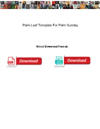 Palm Leaf Template for Palm Sunday