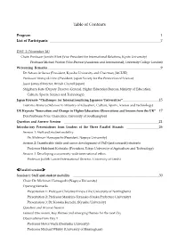 Table of Contents