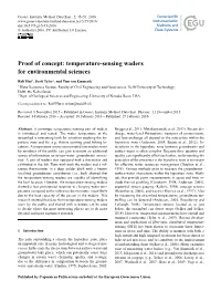 Temperature-Sensing Waders for Environmental Sciences