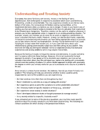 Understanding and Treating Anxiety