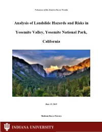 Analysis of Landslide Hazards and Risks in Yosemite Valley, Yosemite