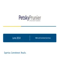 June 2014 M&A and Investment Summary
