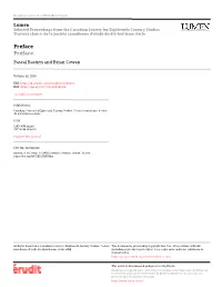 Preface / Préface