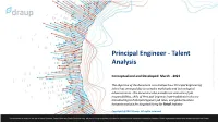 Principal Engineer - Talent Analysis