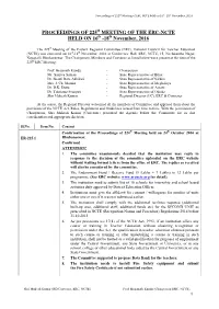 PROCEEDINGS of 225 MEETING of the ERC-NCTE HELD on 16 -18 November, 2016